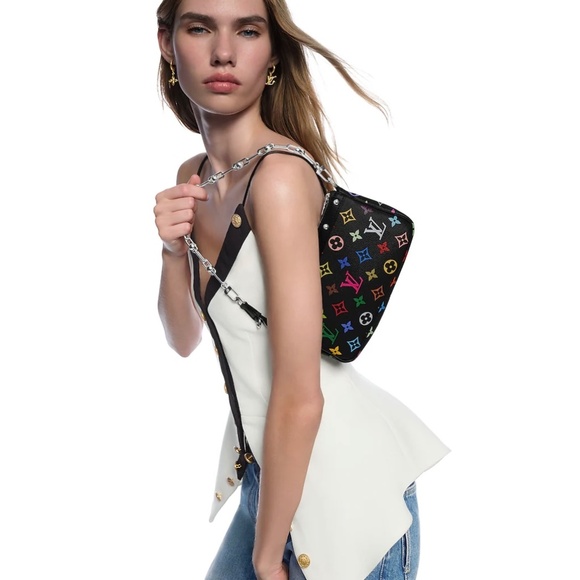 COPY - LIMITED Louis Vuitton x Takashi Murakami Pochette Accessoires Black Mult… - Picture 4 of 15